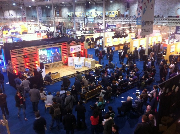 View from above - the Pitch stage and STARTGlobal area at Dublin Web Summit 2013